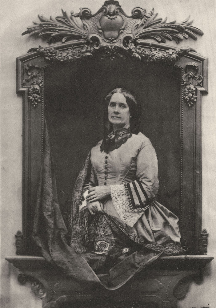PORTRAITS. Portrait of an unknown Lady, c.1864 1935 old vintage print picture